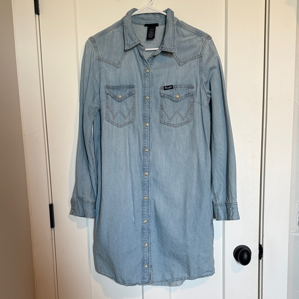 Wrangler Light Blue Denim Shirt Dress